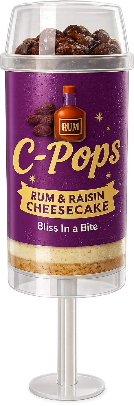 C-Pops Rum & Raisin Cheesecake cheesecake push-pop